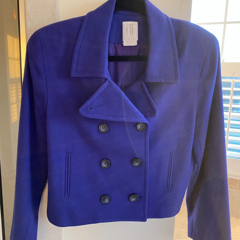 Double Breasted Jacket/Peacoat - 100% Wool